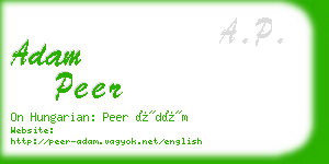 adam peer business card